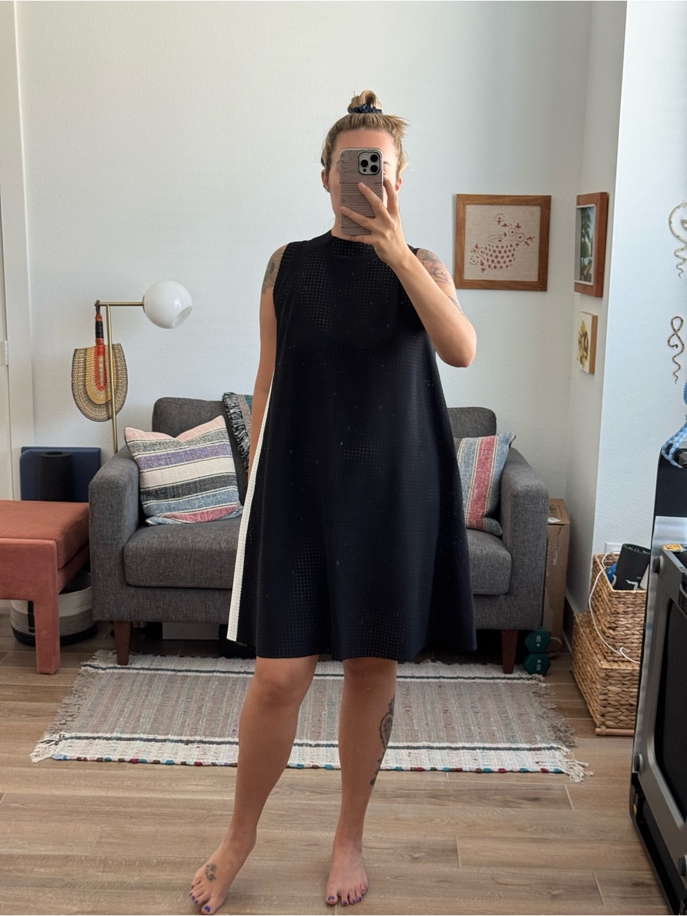 Schella Kann 2 Perforated Side Stripe Dress